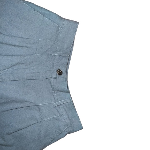 🍯 Linen shorts • high-waisted, pleated TROUSER shorts • sky blue • ASOS - Picture 5 of 7